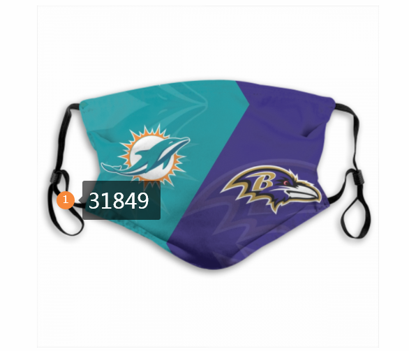 NFL Miami Dolphins 1042020 Dust mask with filter